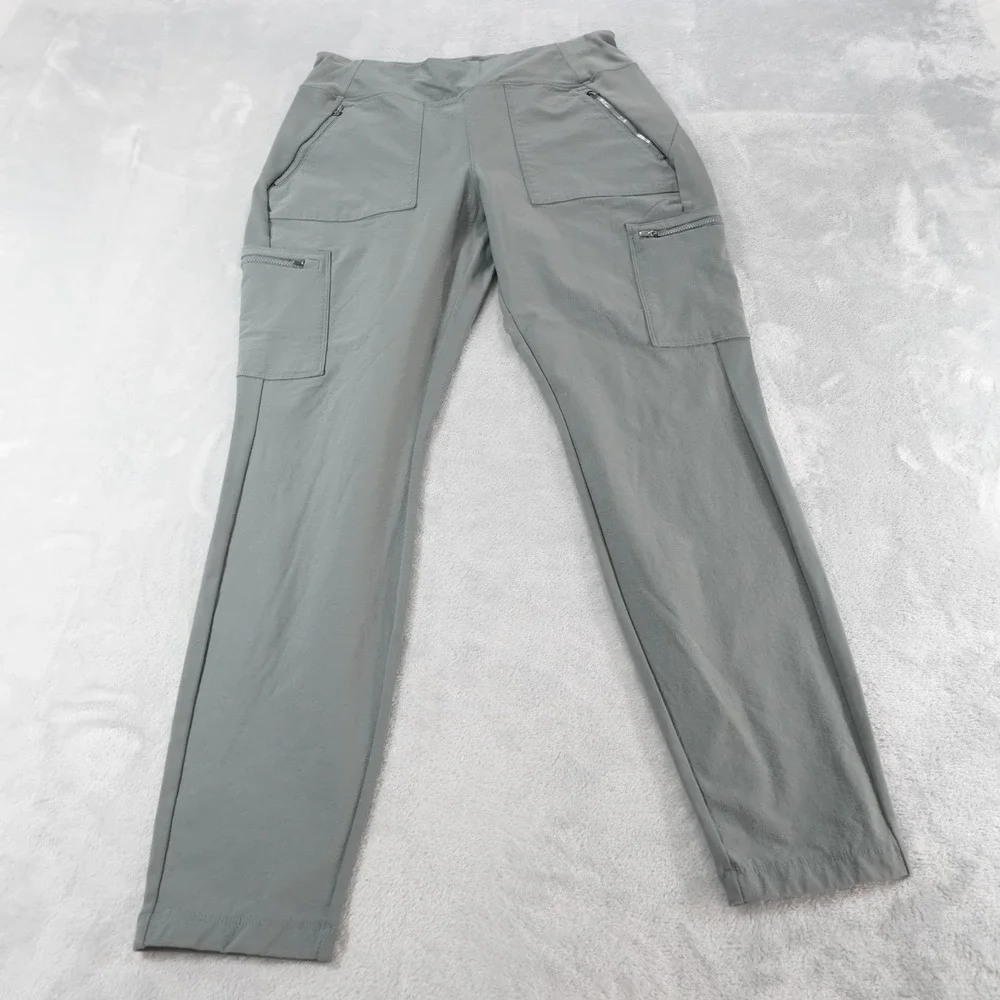 Athleta Headlands Hybrid Pant Womens 12 Sage Green Cargo Stretch Performance